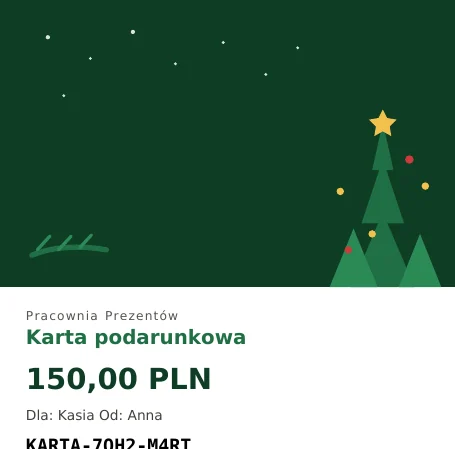 A6: sama karta, motyw Święta. Do wydruku w formacie pocztówki.