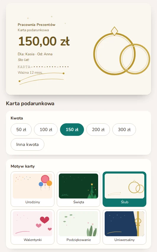 Soft. Pastelowy i zaokrąglony, pola jako miękkie karty.
